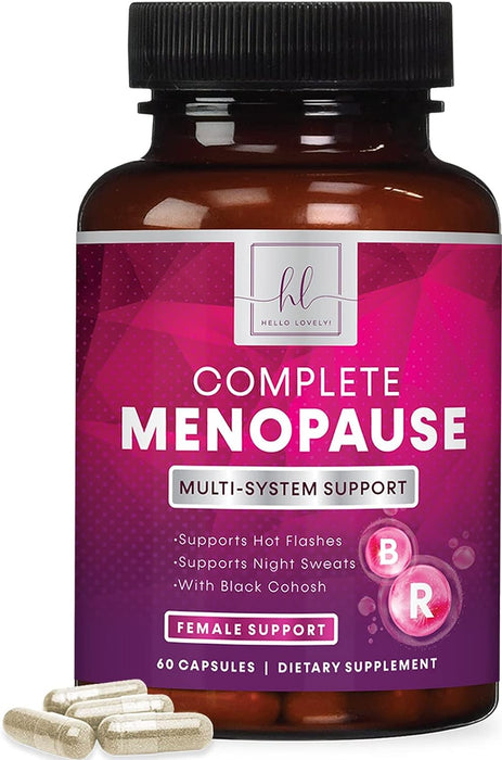 Menopause Supplements Extra Strength Hot Flash Support 1256 mg - Menopause Support for Women - Made in USA - Natural Black Cohosh, Dong Quai and Soy Isoflavones