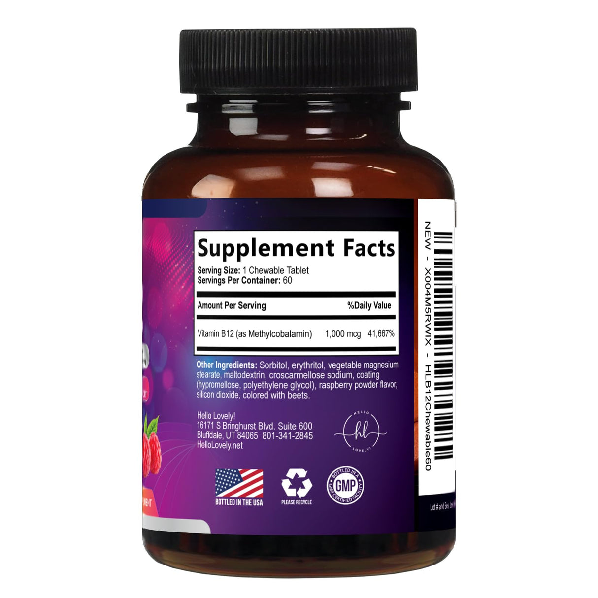 B 12 Vitamin Chewables 1000 mcg – 60 Chewables