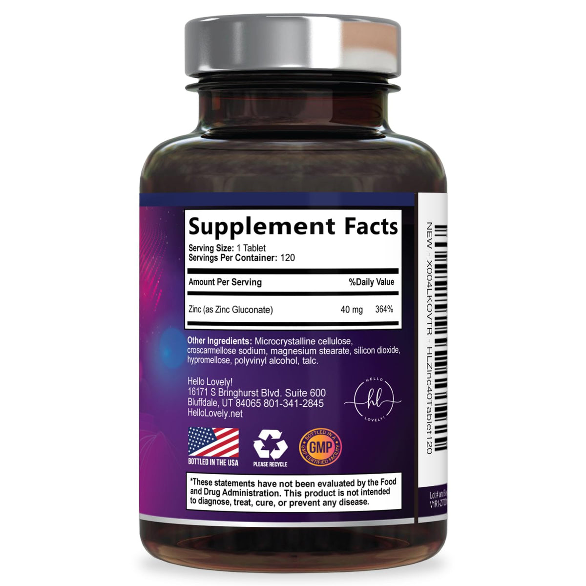 Zinc Gluconate, 40 mg – 120 Count