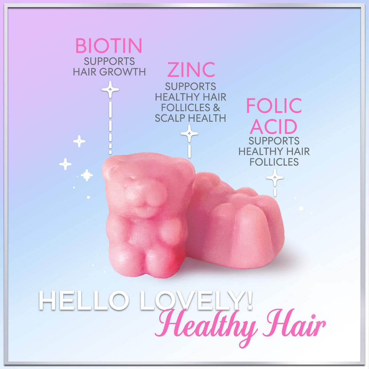 Hair Vitamins Gummies – 5000mcg – 120 Gummy