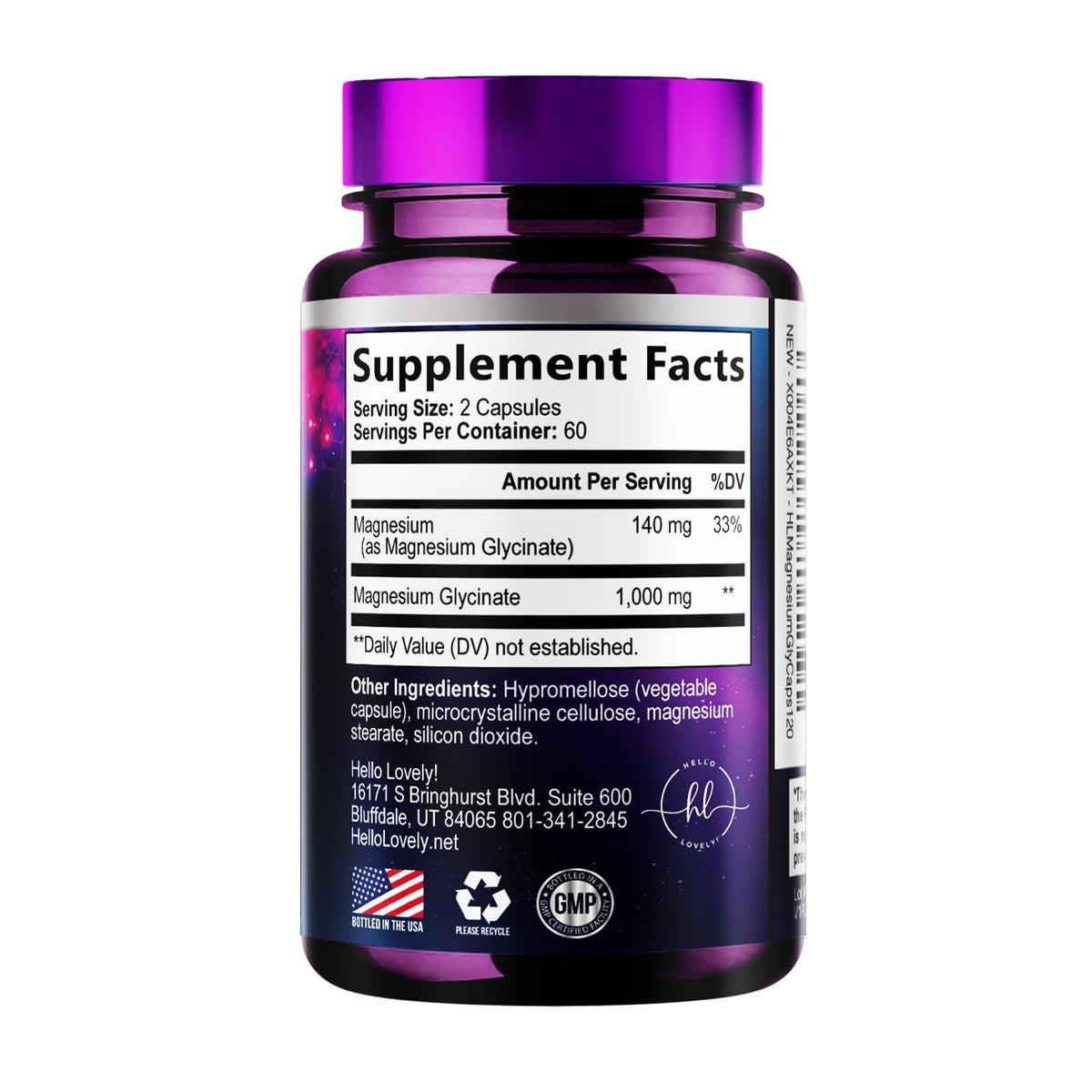 Magnesium Glycinate, 140 mg – 120 Count