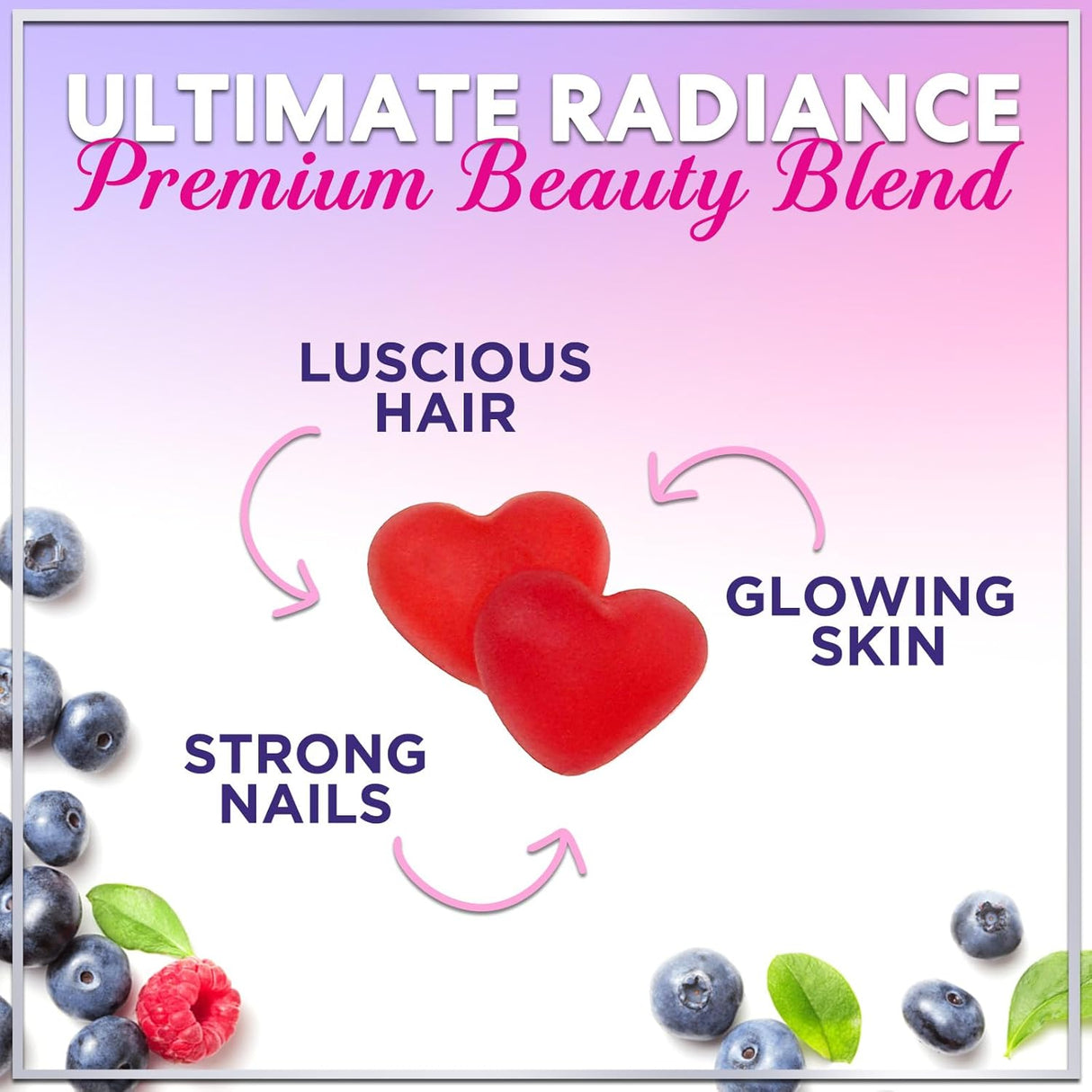 Hair Growth Vitamins Biotin 5000 mcg Supports Women's Thicker Hair, Premium Vegetarian, Non-GMO, Stronger Beautiful Skin & Nails, Lovely Hair Vitamin Supplement - 60 Count