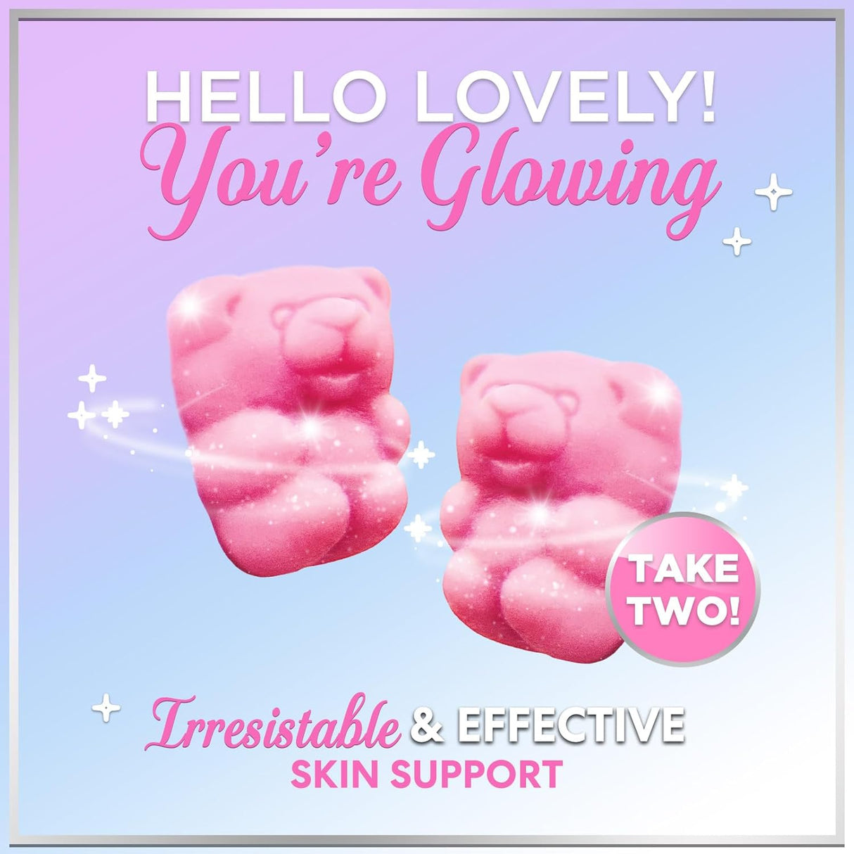 Hello Lovely Hair Vitamins Gummies with Biotin 5000 mcg Vitamin E & C Support Hair Growth, Premium Vegetarian, Non-GMO, for Stronger, Beautiful Hair & Nails, Red Berry Supplement - 60 Count