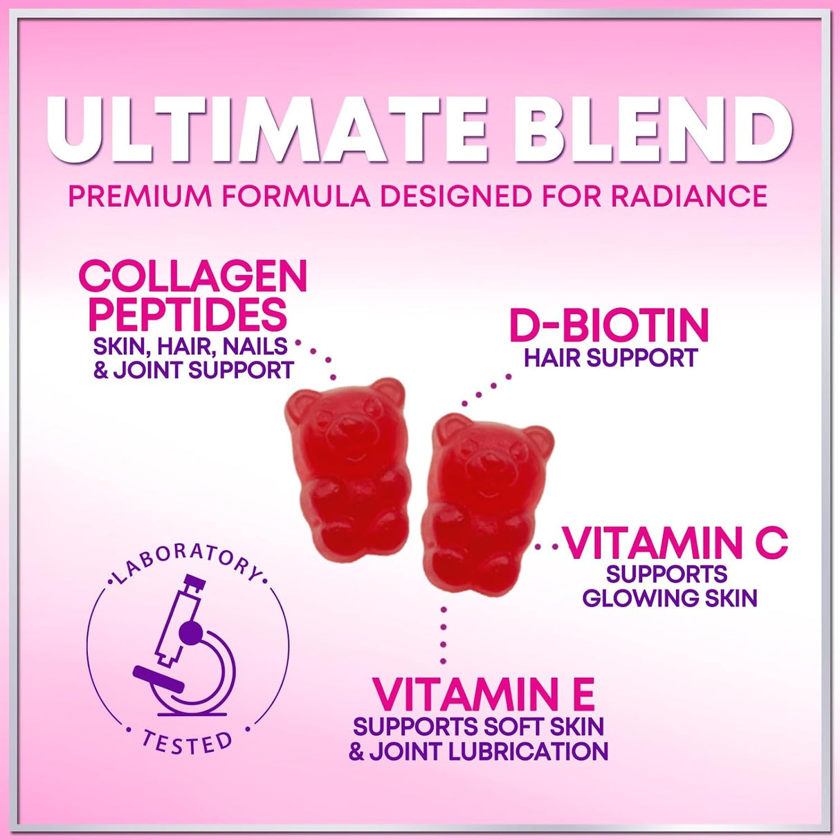 Collagen Gummies - Collagen Peptides Gummies with Biotin Supplement - Healthy Hair, Skin & Nails Support, Gummy Vitamins Hydrolyzed Collagen Vitamin for Women & Men Supplements, Non-GMO - 60 Count
