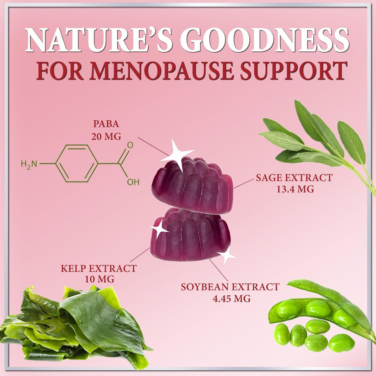 Complete Menopause Supplements for Women Gummy - Multibenefit Menopause Relief Gummies, Natural Hot Flash and Night Sweats Support - Energy Support Supplement, Raspberry Pomegranate