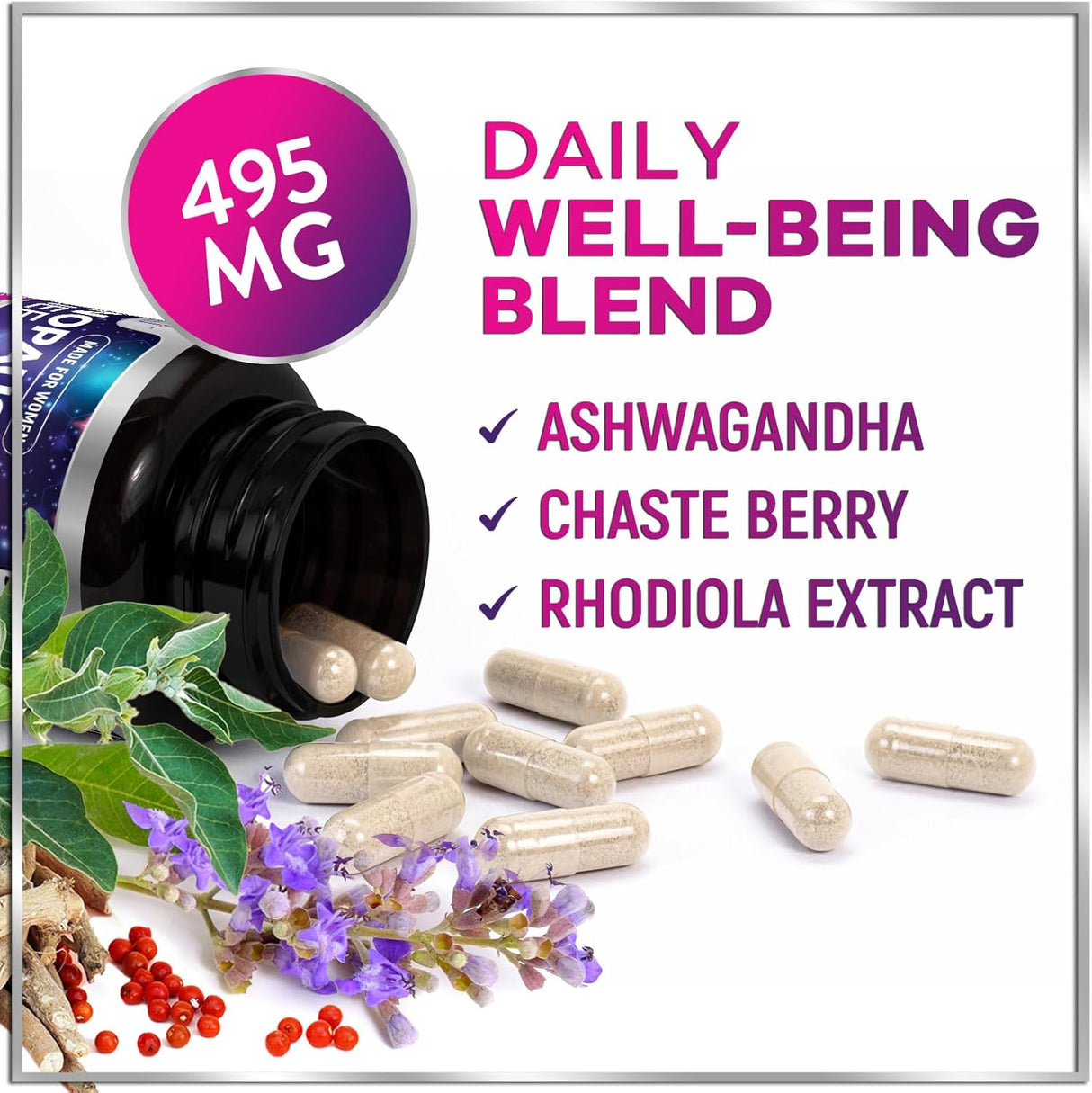 Hello Lovely! Menopause Supplements - 8 Billion CFU Menopause Probiotics for Women, Hot Flash & Night Sweats Support, Menopause Relief Probiotic for Vaginal, Digestive & Immune Support - 120 Count