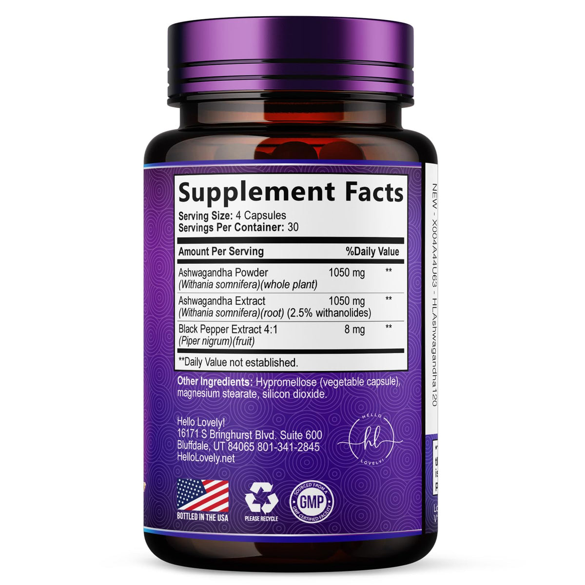 Ashwagandha with Black Pepper, 2,100 mg – 120 Count