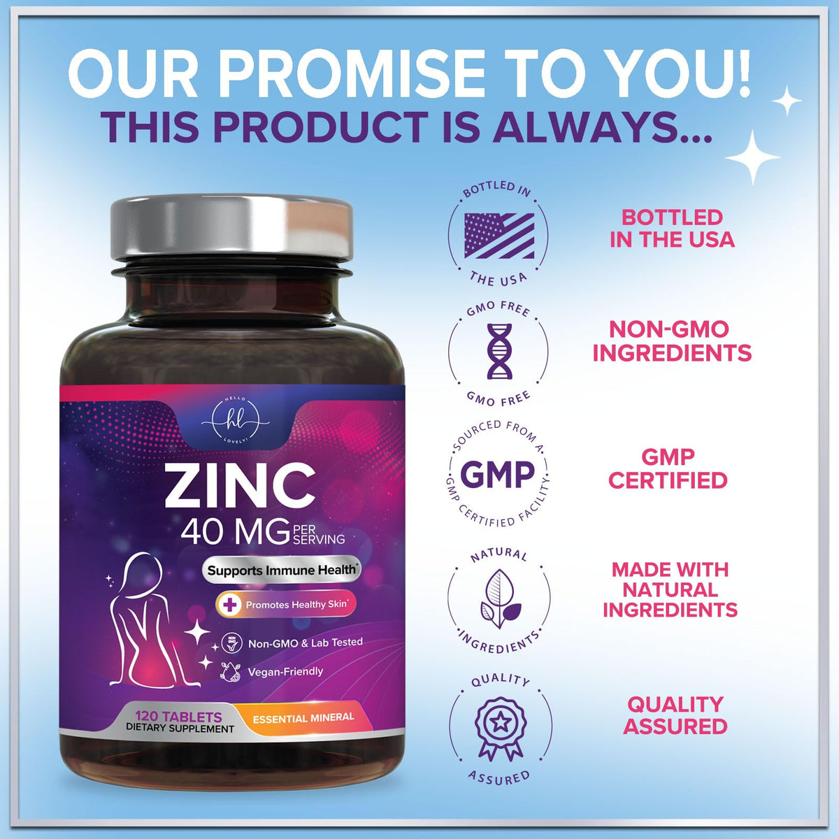 Zinc Gluconate, 40 mg – 120 Count