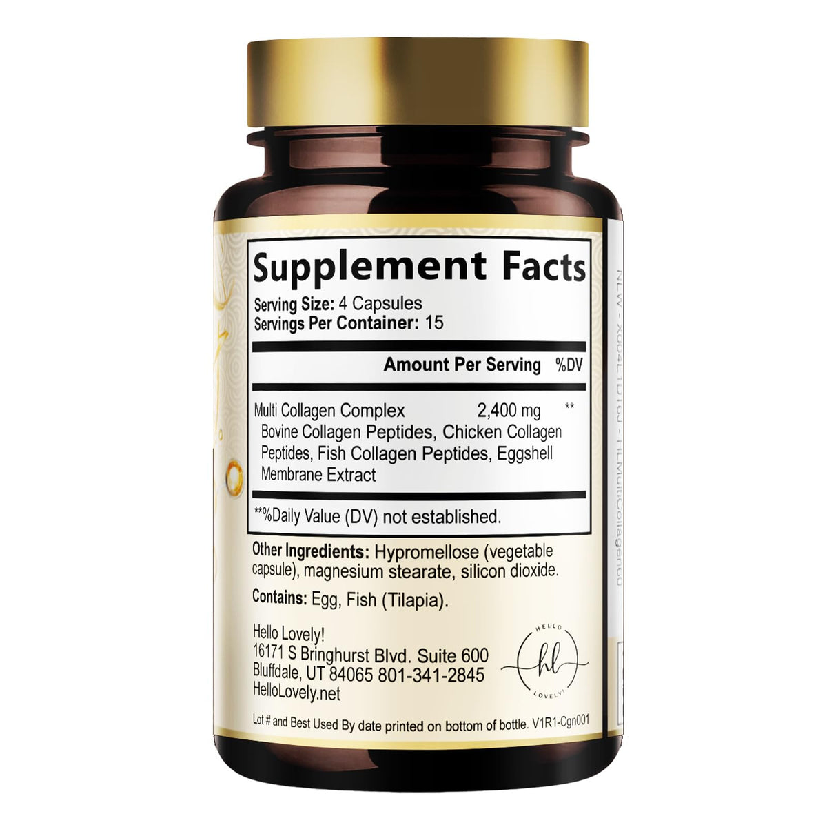 Multi Collagen Capsules, Types I, II, III, V + X – 60 Count