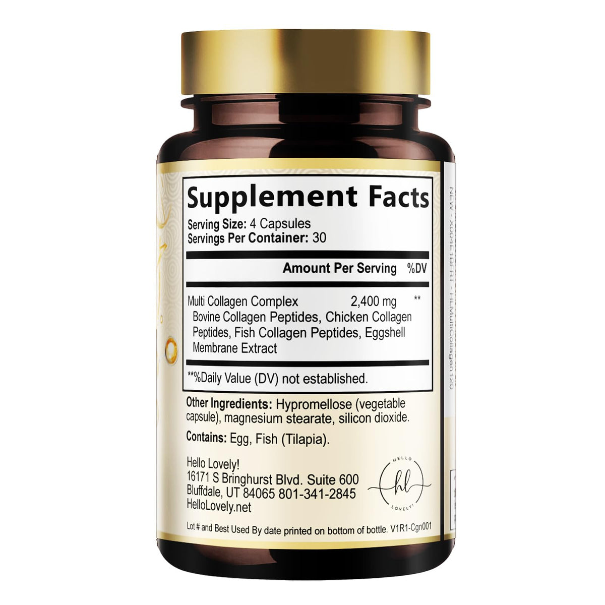 Multi Collagen Capsules, Types I, II, III, V + X – 120 Count