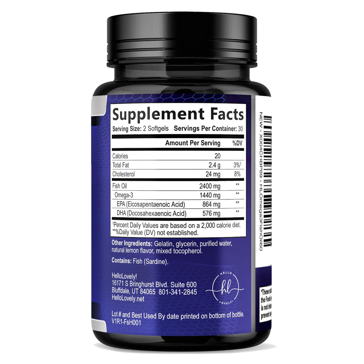 Triple Strength Omega-3 Fish Oil, 2,400 mg – 60 Count