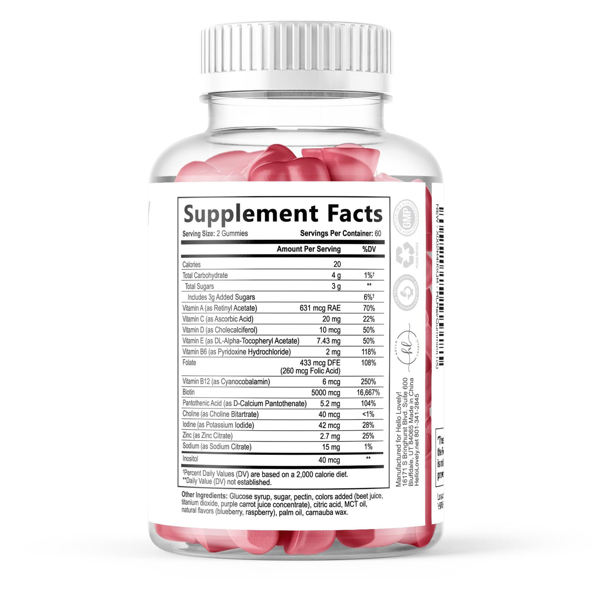 Hair Vitamins Gummies – 5000mcg – 120 Gummy
