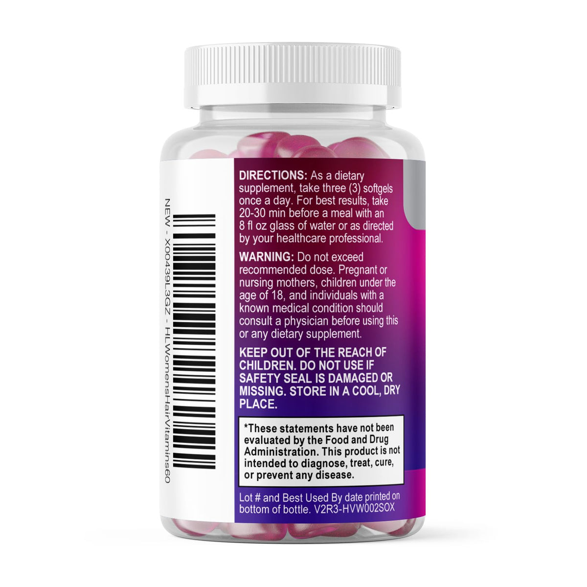 Hair, Skin + Nails with Biotin, Keratin + Collagen – 60 Count