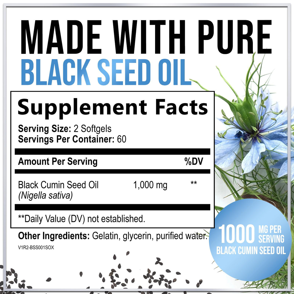 Black Seed Oil, 1,000 mg – 120 Count