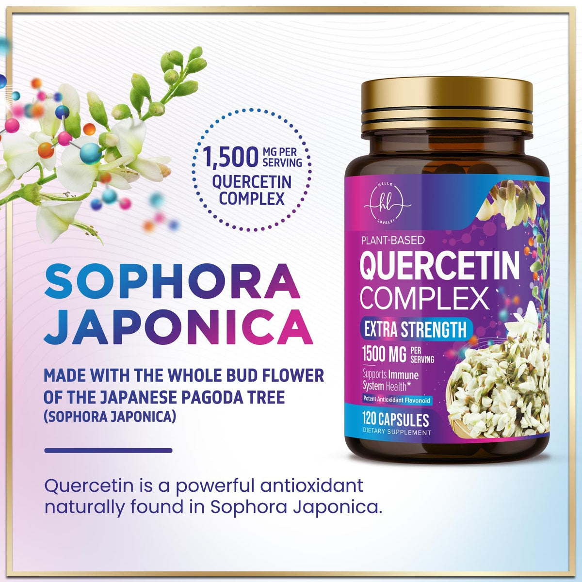 Quercetin, 500 mg – 120 Count