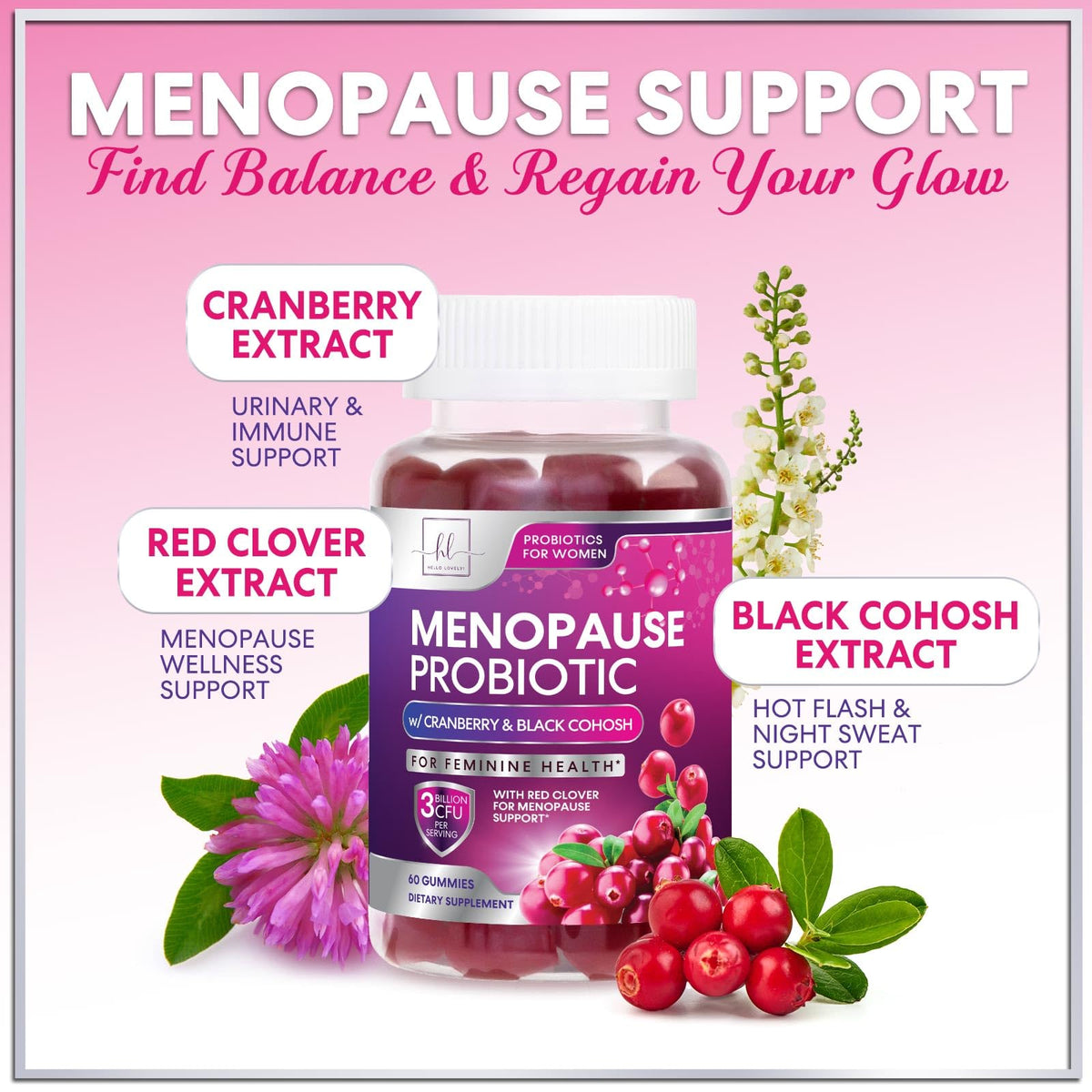 Menopause Probiotic, 3 Billion CFU