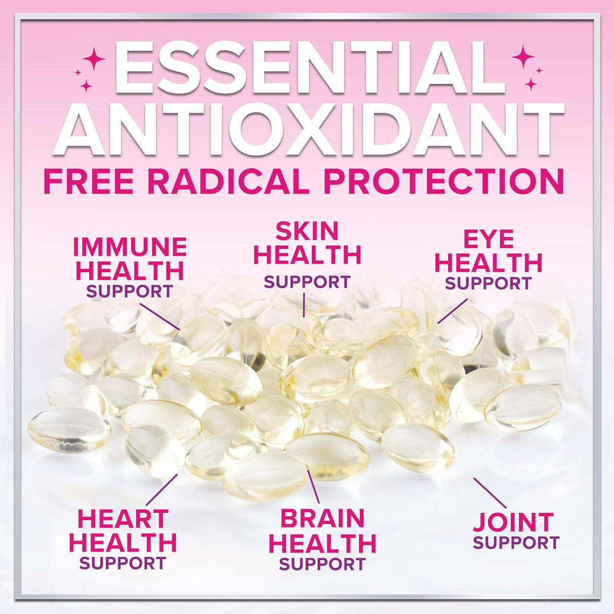 E Vitamin for Women and Men - 180 mg (400 IU) dl-Alpha - Powerful Antioxidant Dietary Supplement - Hair, Skin, & Immune Health Support - Easily Absorbed Form, Non-GMO & Gluten Free - 120 Count