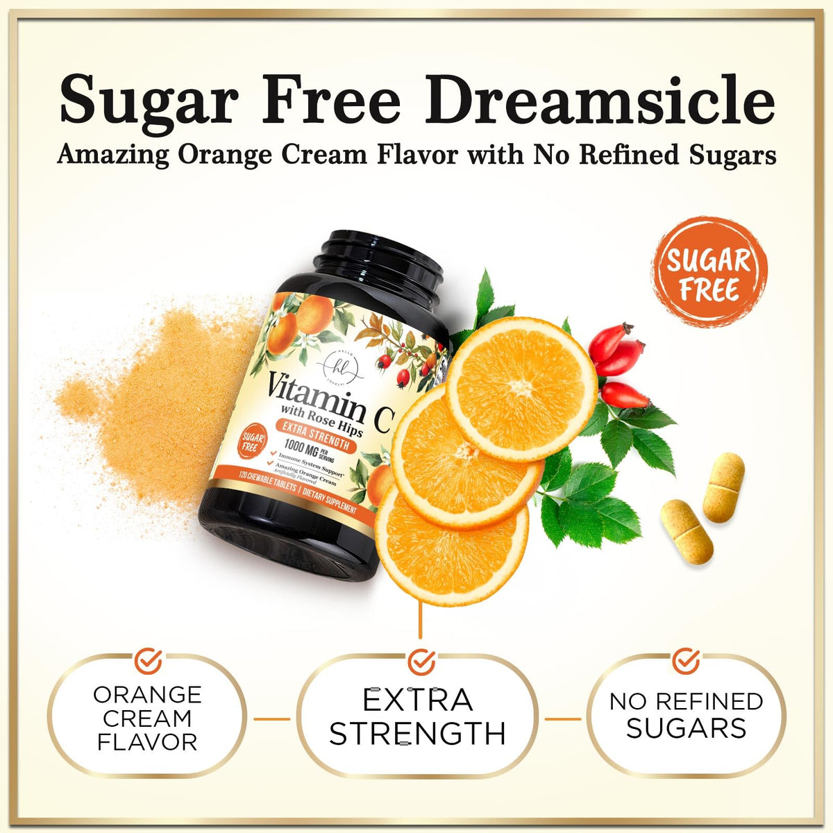 Vitamin C with Rose Hips, 1,000 mg – 120 Count