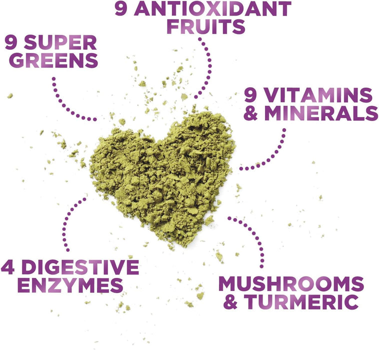 Hello Lovely! Super Greens Powder - Premium Superfood Organic Green & Reds Smoothie Mix - Spirulina, Chlorella, Wheat Grass, Digestive Enzymes & Antioxidant Supplement, Vegan, Non-GMO