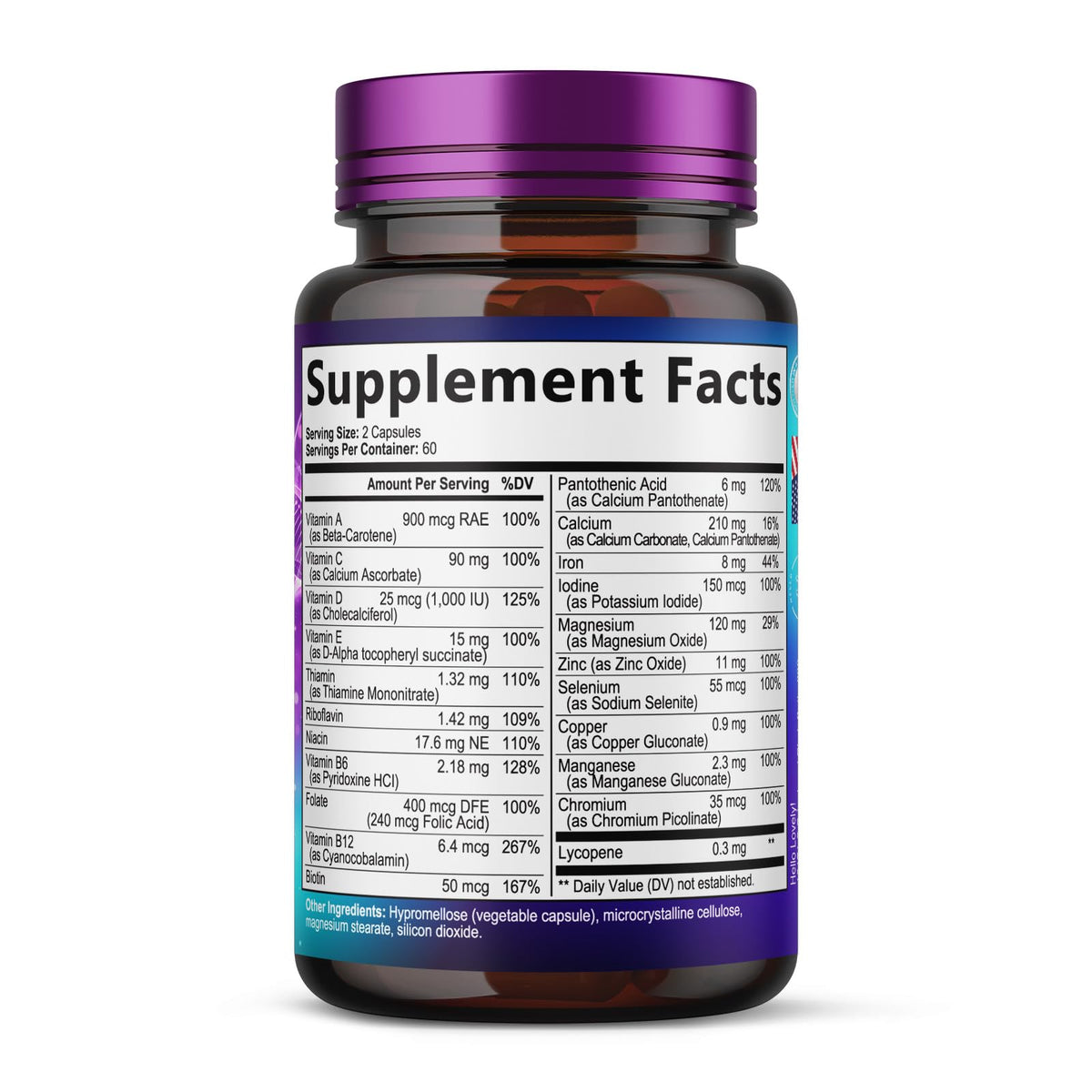 3X Strength Women’s Multivitamin with Iron + Biotin – 120 Capsules