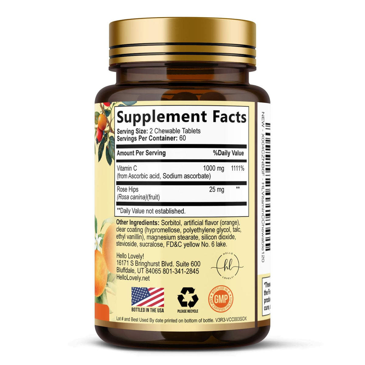 Vitamin C with Rose Hips, 1,000 mg – 120 Count