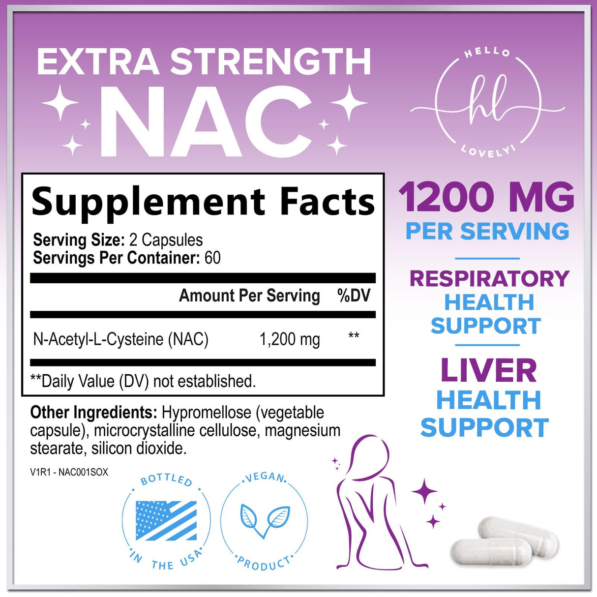 NAC – 1200mg – 120 Capsules