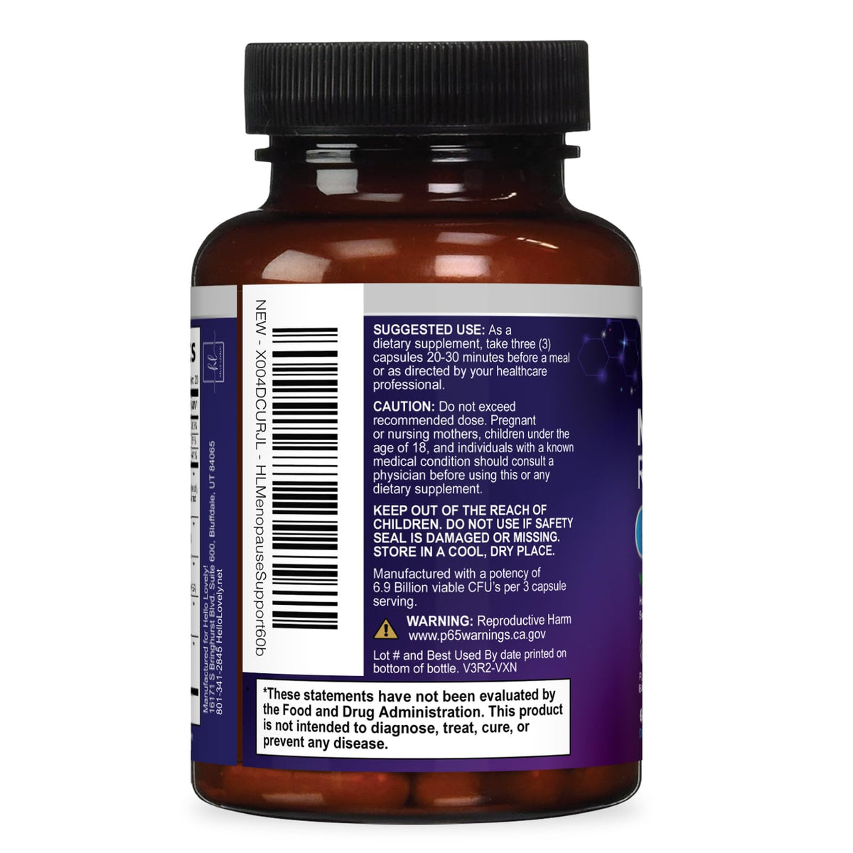 Menopause Probiotic, 8 Billion CFU – 60 Count