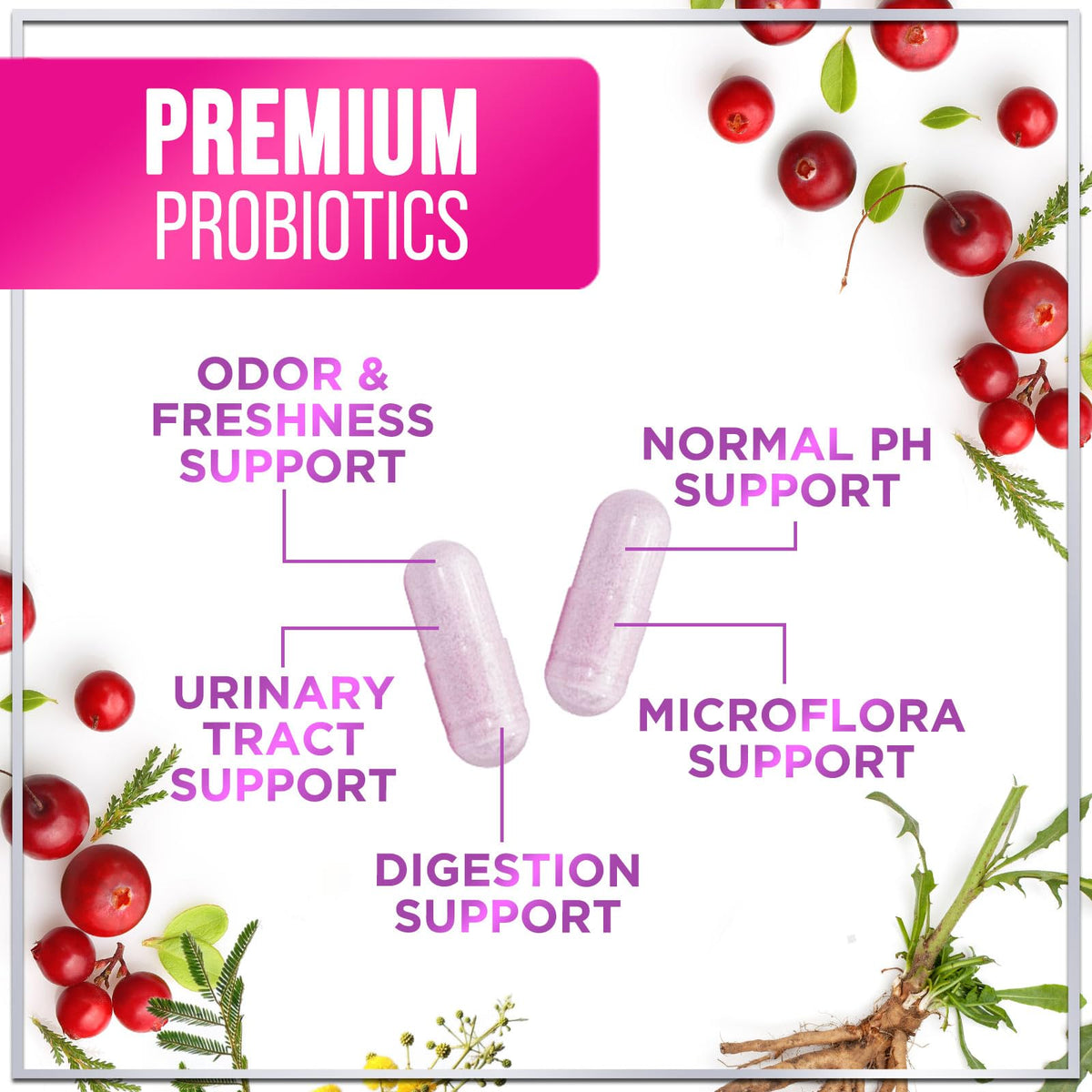 Women’s Probiotic, 50 Billion CFU + Cranberry – 60 Count