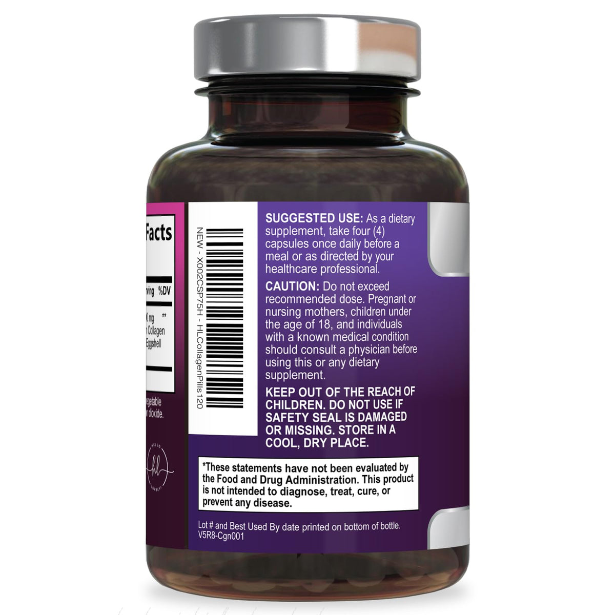 Multi Collagen Capsules, Types I, II, III, V + X – 120 Count