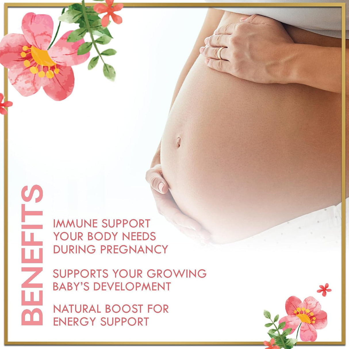 Prenatal Multivitamin Gummy w/ Folic Acid + DHA, Prenatal Vitamins with Omega 3, Vitamins B6, B12, C, D3 & Folate for Pregnancy Support, Prenatal Gummies for Women, Non-GMO Gluten Free - 120 Count