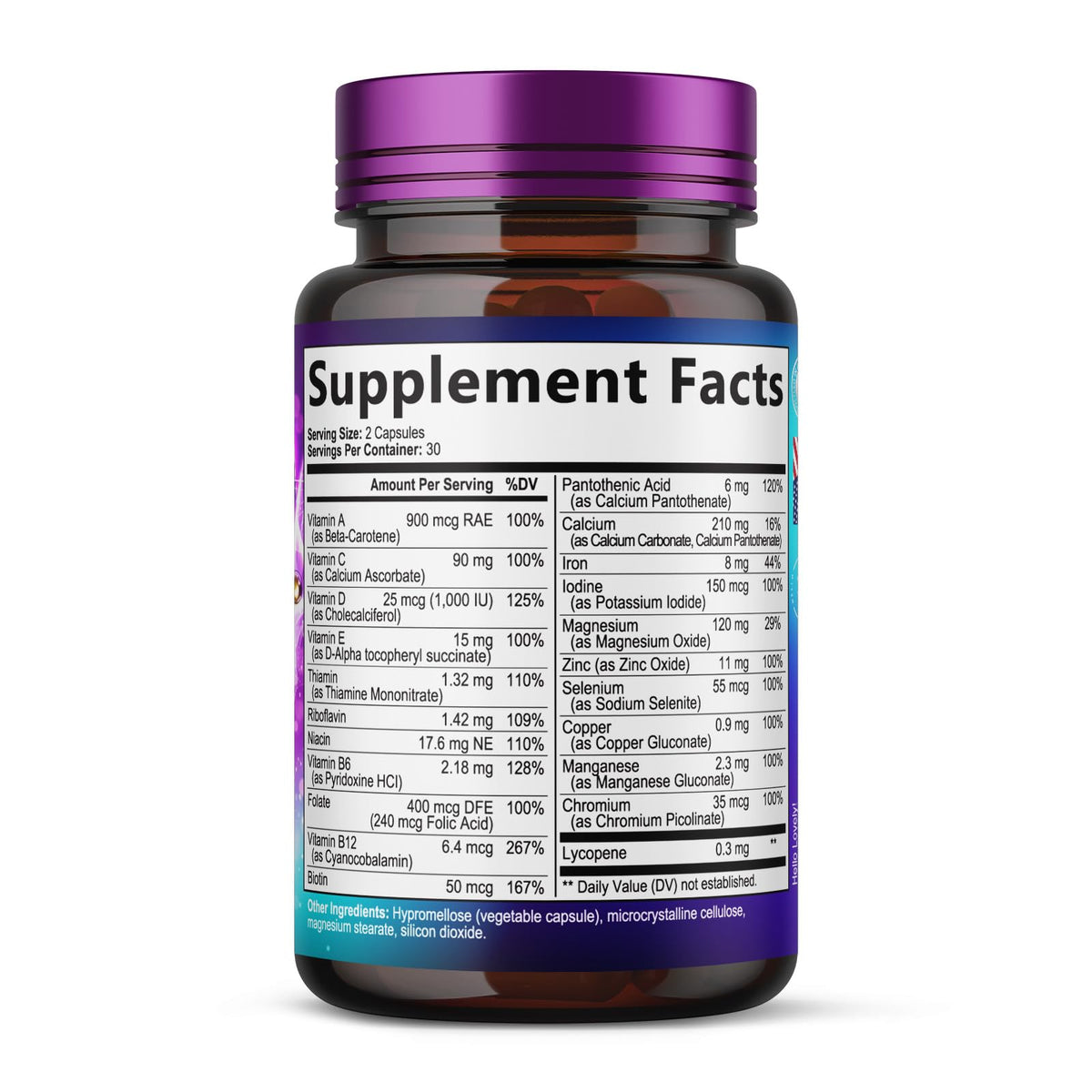 3X Strength Women’s Multivitamin with Iron + Biotin – 60 Capsules