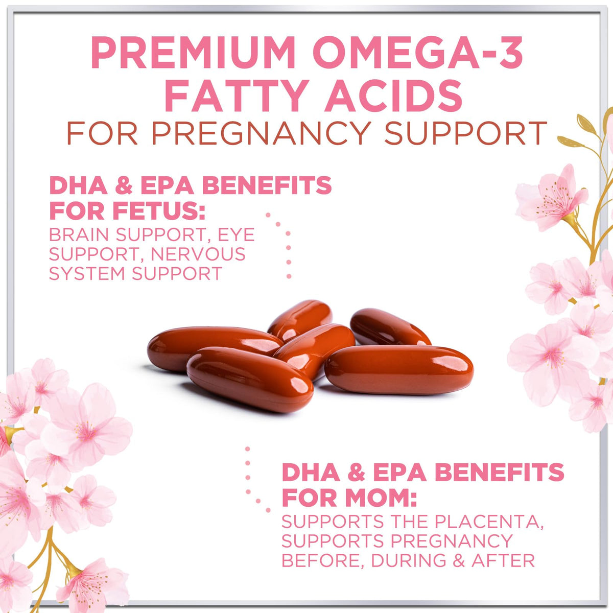 Prenatal Multivitamin with Folic Acid, DHA + Iron – 60 Count
