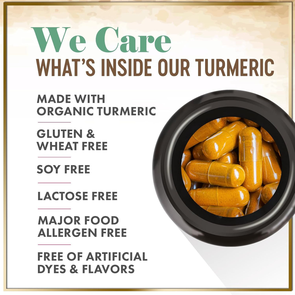 Turmeric Curcumin Supplement with 95% Curcuminoids, Organic Turmeric & Ginger 1750mg, BioPerine Black Pepper for Best Absorption, Nature's Vegan Joint Support, Non-GMO, Bottled in USA - 240 Count