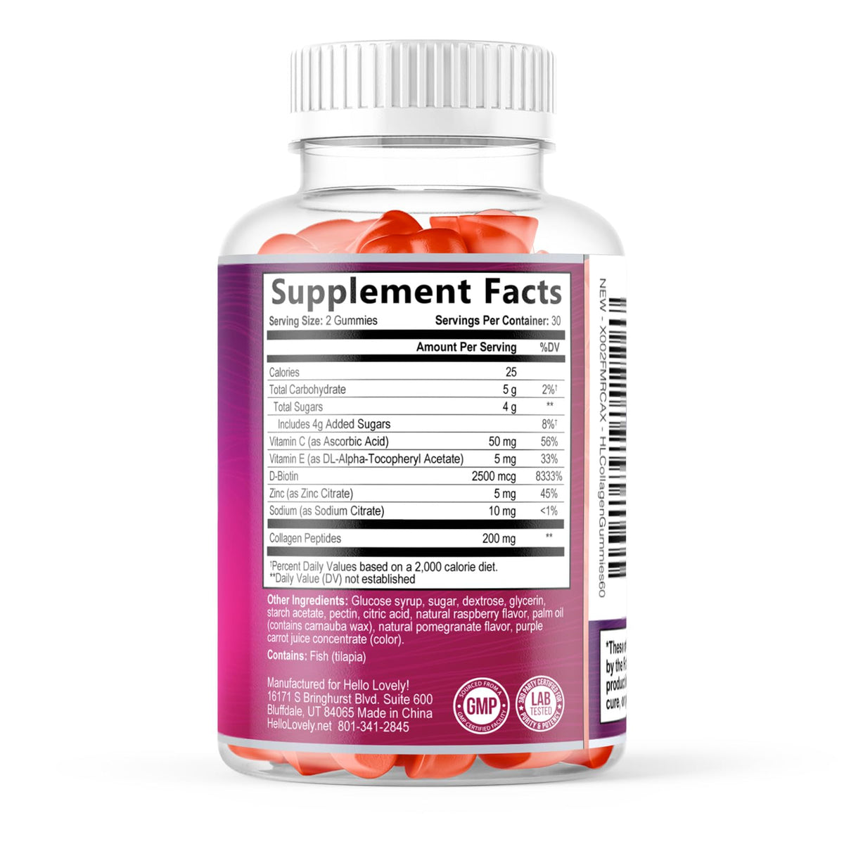 Collagen + Biotin Gummies – 60 Count