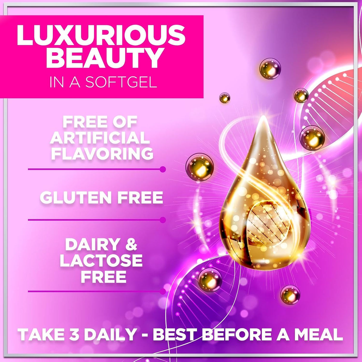 Hair, Skin & Nails Vitamin with Biotin 5000mcg - Hair Vitamins for Women, Keratin & Hair Health, Infused with Argan Oil, Collagen & Hyaluronic Acid, Supports Hair Growth Supplement - 120 Count