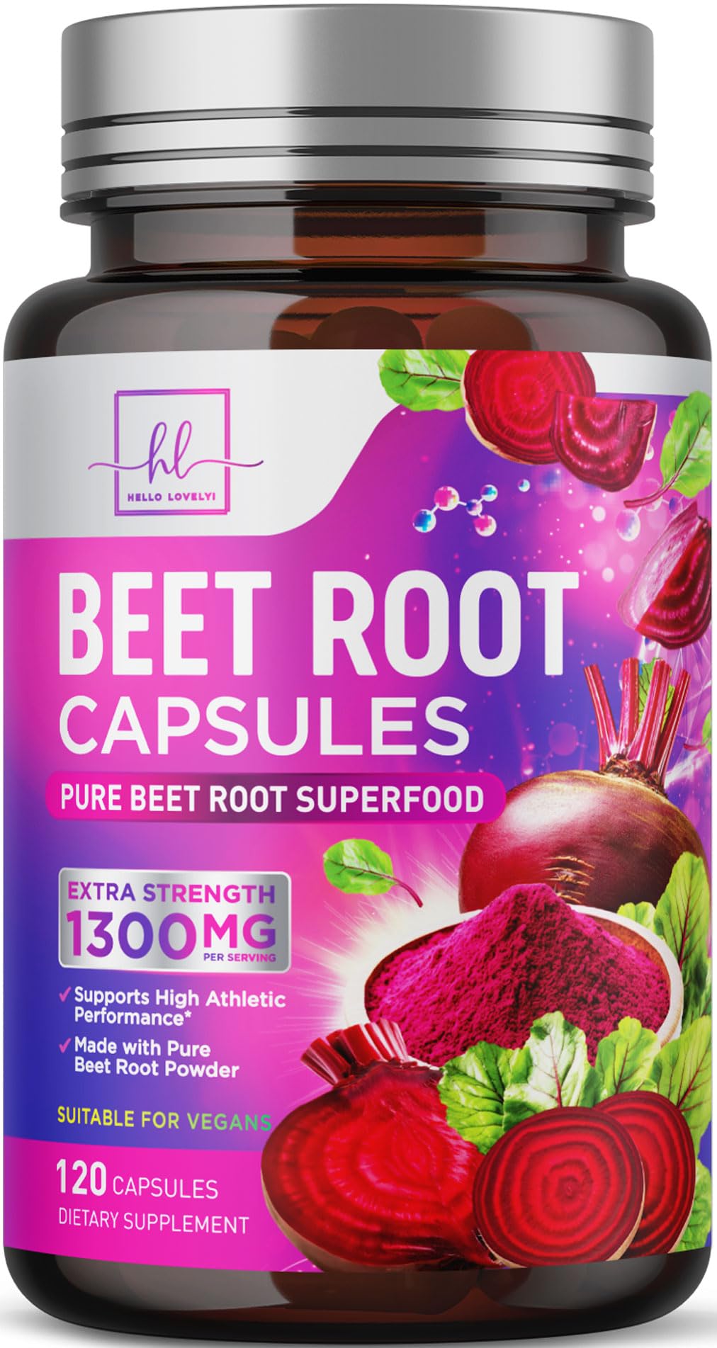 Organic Beet Root, 1,300 mg – 120 Capsules