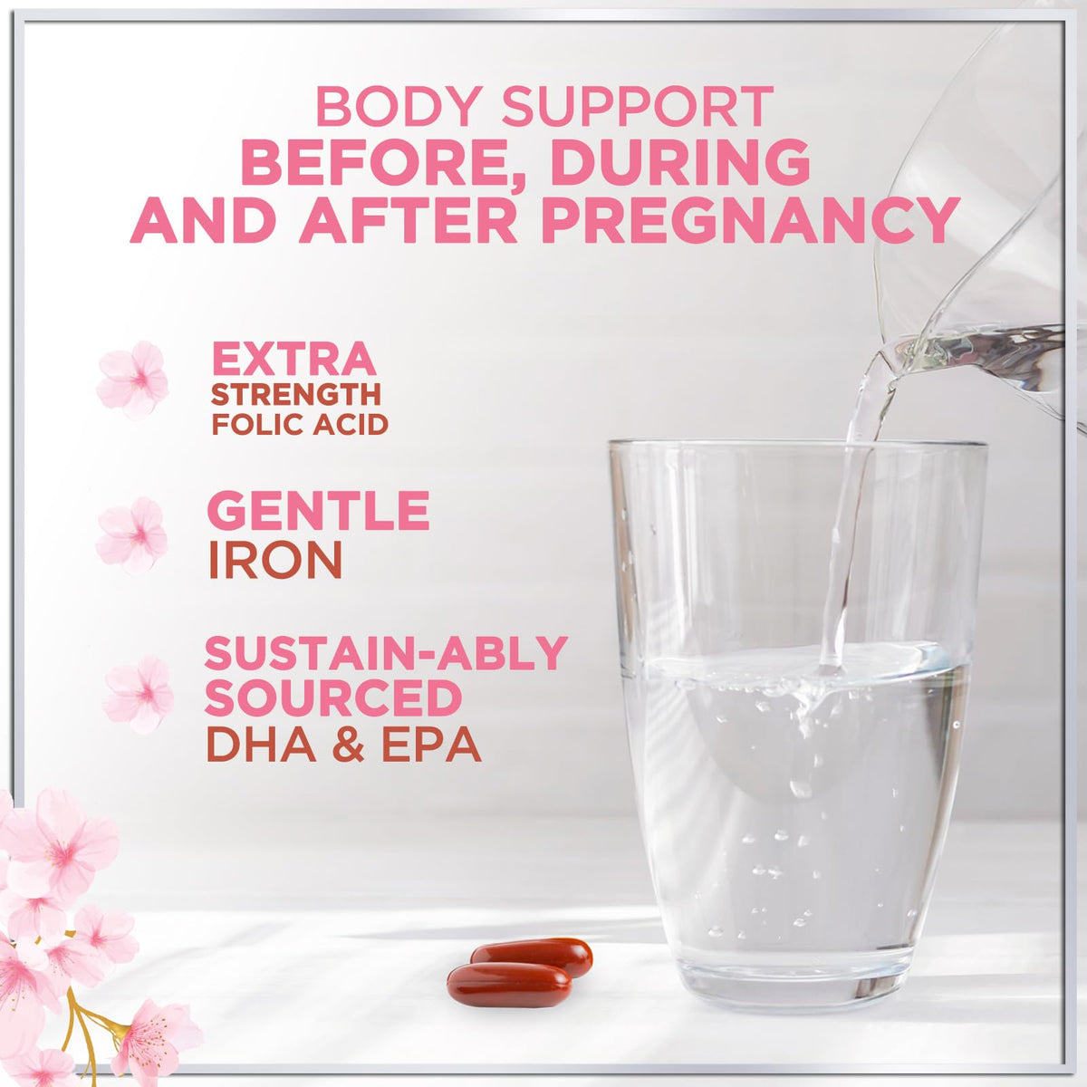 Prenatal Multivitamin with Folic Acid, DHA + Iron – 120 Count