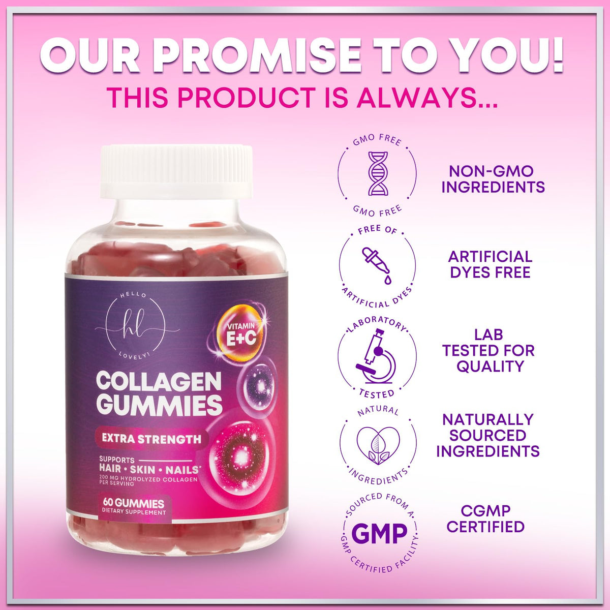 Collagen + Biotin Gummies – 60 Count