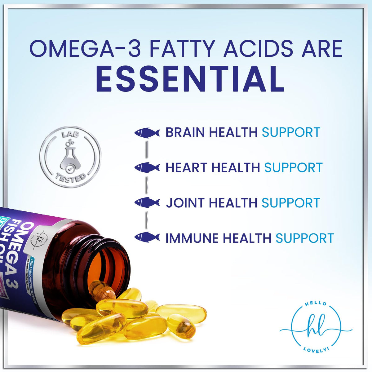 Triple Strength Omega-3 Fish Oil, 2,400 mg – 60 Count