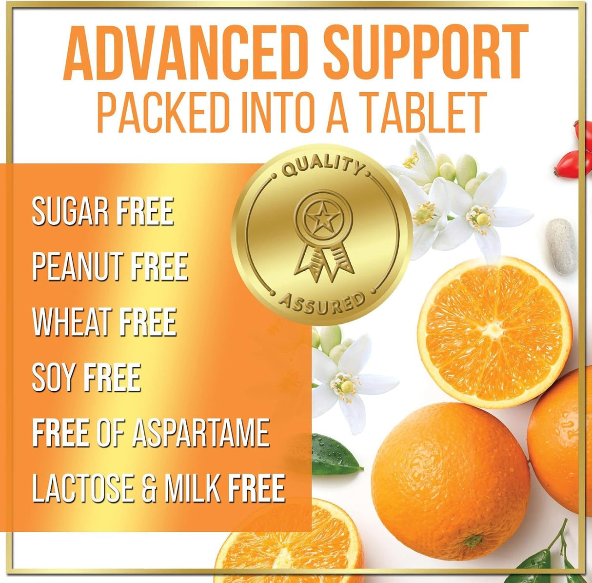 Hello Lovely! Extra Strength Vitamin C 1000 mg, with Rose HIPS Bioflavonoids, Dietary Supplement for Immune Support & Antioxidant Protection, Sugar Free, Non-GMO VIT C Capsules - 60 Count