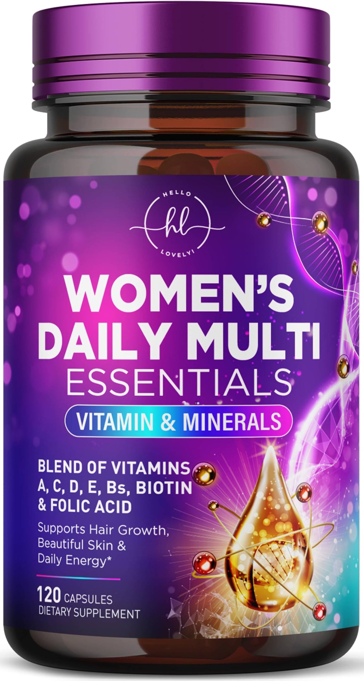 3X Strength Women’s Multivitamin with Iron + Biotin – 120 Capsules