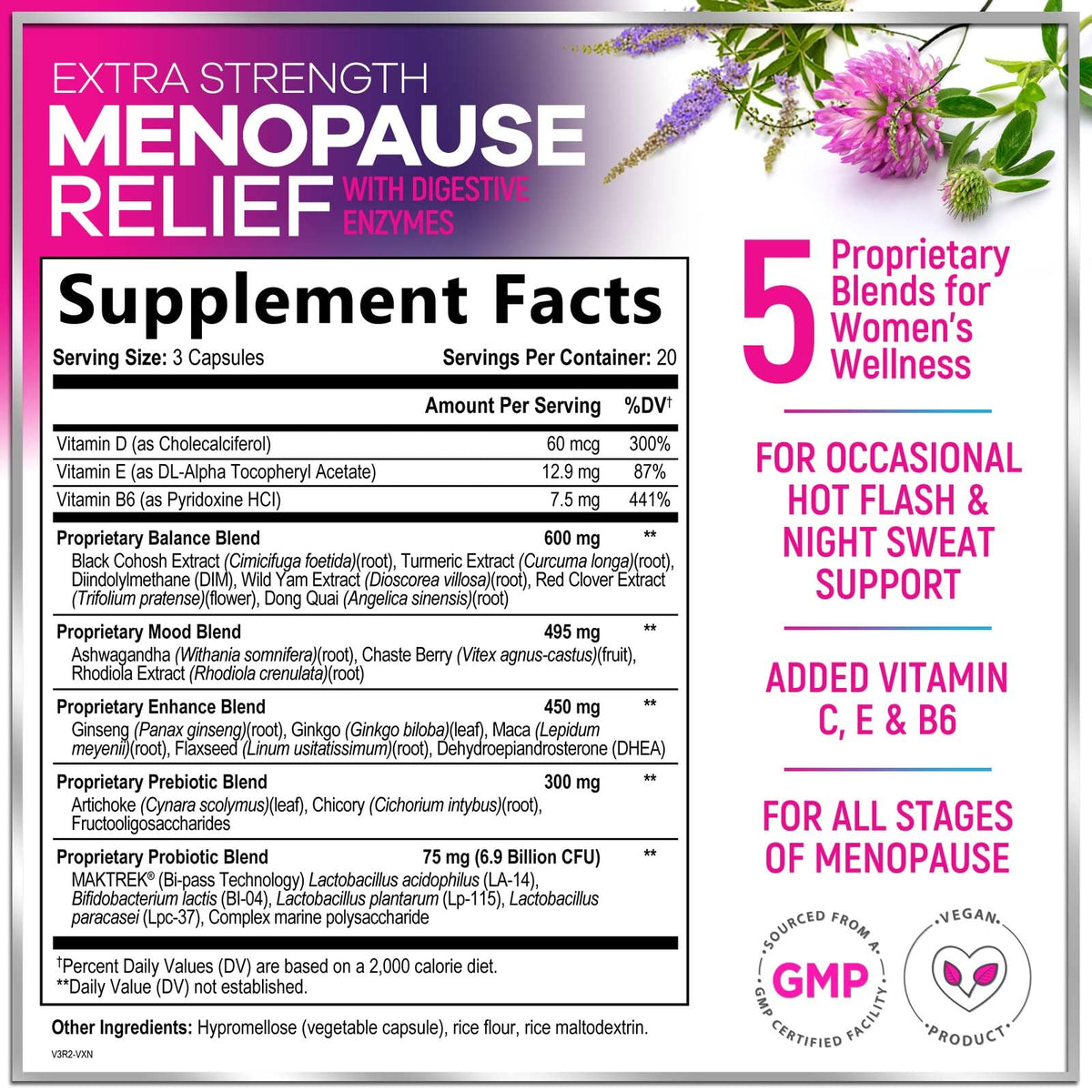 Menopause Probiotic, 8 Billion CFU – 60 Count
