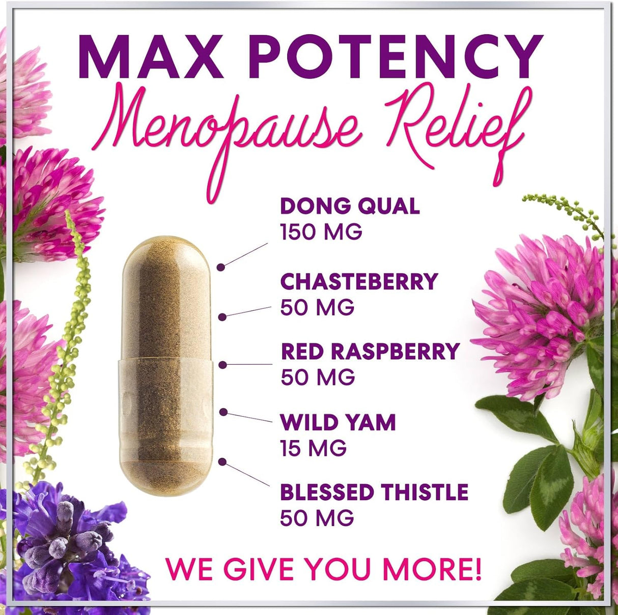 Menopause Supplements Extra Strength Hot Flash Support 1256 mg - Menopause Support for Women - Made in USA - Natural Black Cohosh, Dong Quai and Soy Isoflavones