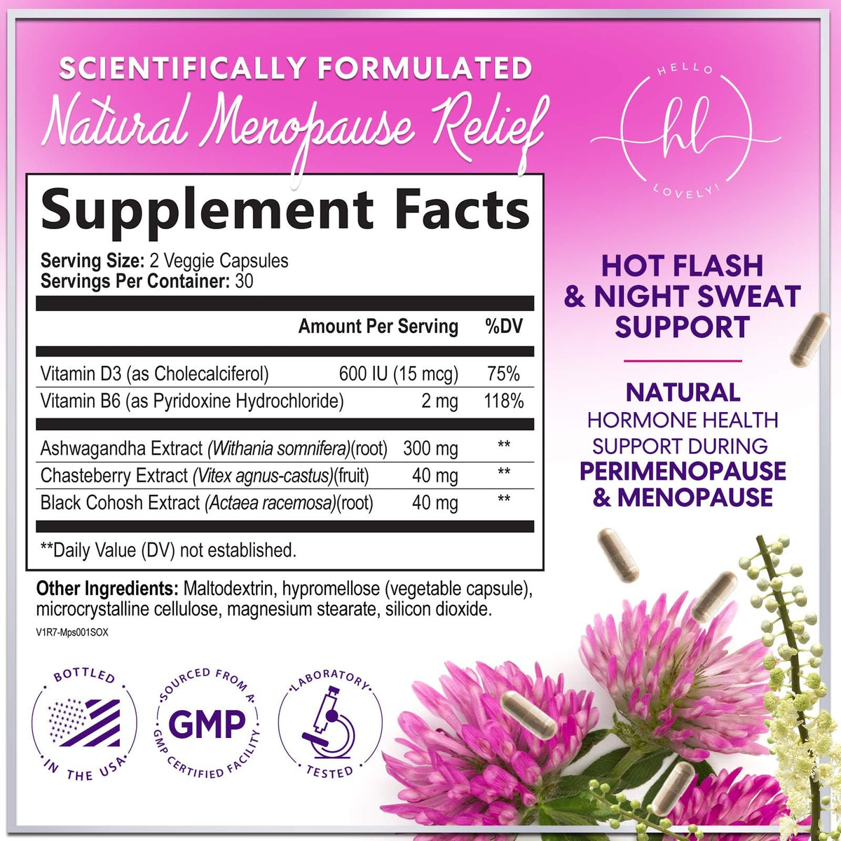 Menopause Support with Black Cohosh, 1,256 mg