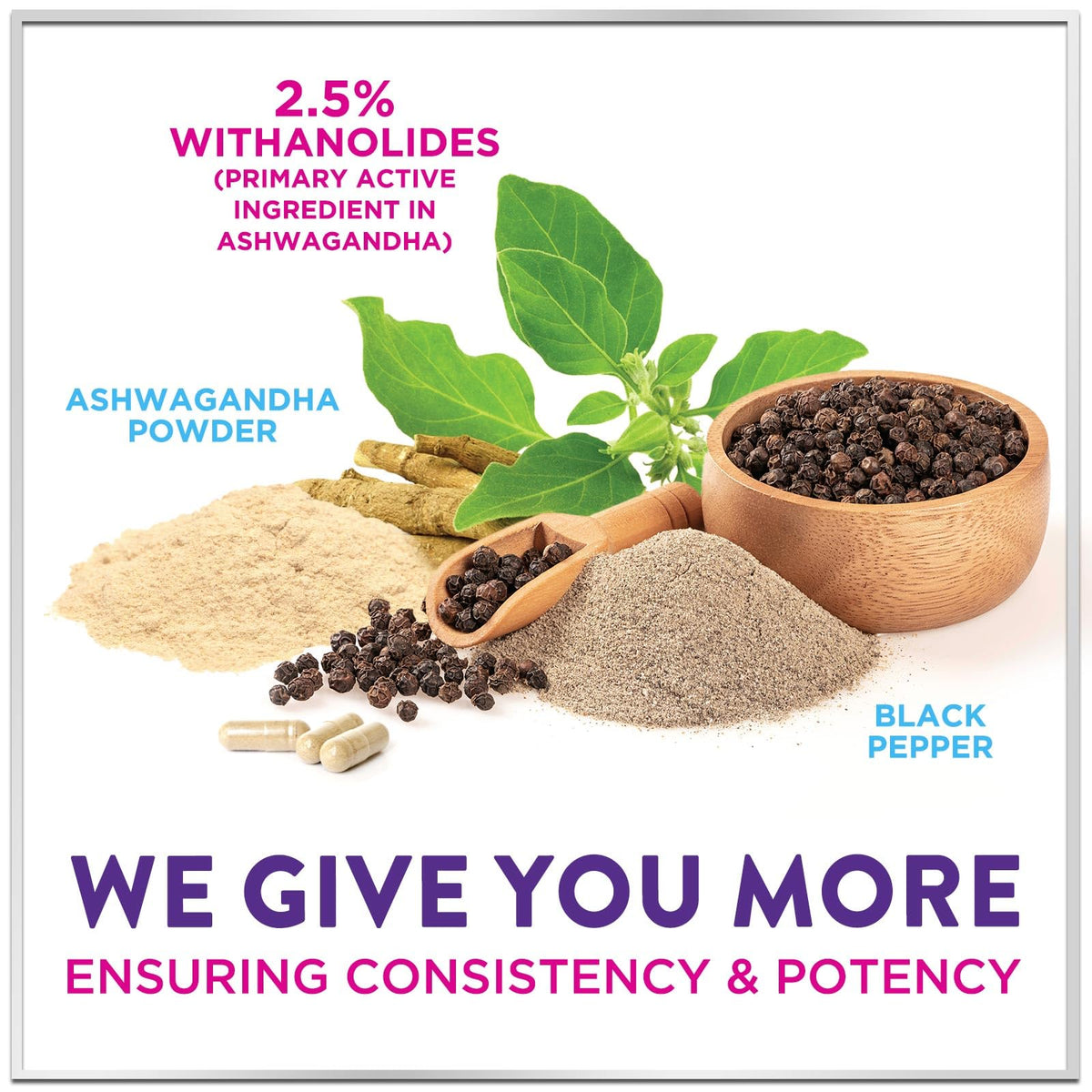 Ashwagandha with Black Pepper, 2,100 mg – 120 Count