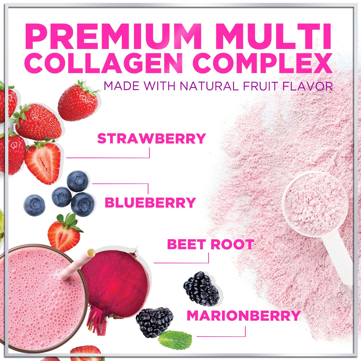 Hello Lovely! Collagen Peptides Powder for Women & Men, Hydrolyzed Multi Collagen Proteins, Hair, Skin, Nail & Joint Support, Grass-Fed, Keto, Non-GMO, Type I, III & More, Berry flavored - 30 Servings