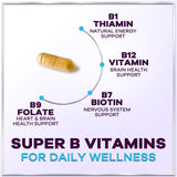 B-Complex with Vitamin C + Folic Acid – 60 Capsules