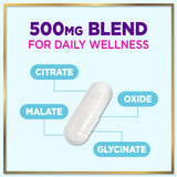 Magnesium Complex 500 mg - Best Blend of Glycinate, Citrate, Malate & Oxide - Supports Sleep, Muscle, Bone & Heart Health - High Absorption, Chelated Magnesium Mineral Supplement - 120 Capsules
