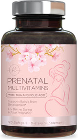 Prenatal Multivitamin with Folic Acid, DHA + Iron – 120 Count