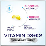 Vitamin D3 5,000 IU + K2 100 mcg – 240 Count